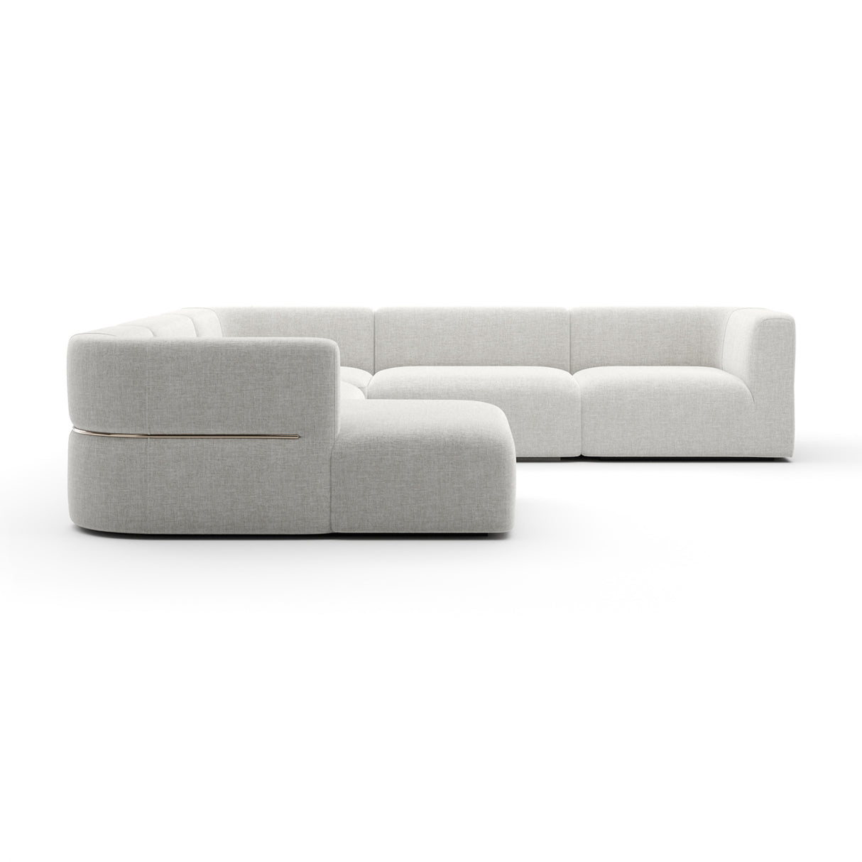   Ribbed Linen Sectional Chaise | Oroa.com