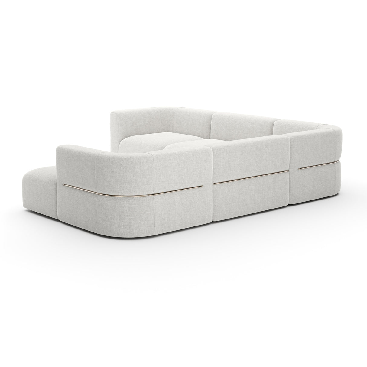   Ribbed Linen Sectional Chaise | Oroa.com