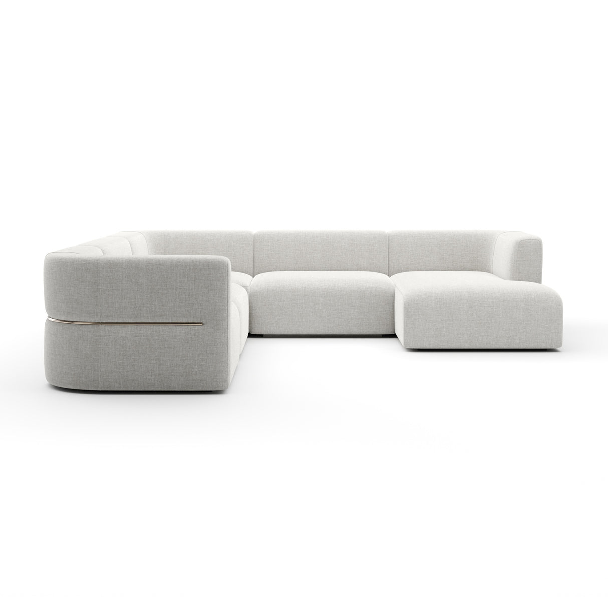   Ribbed Linen Sectional Chaise | Oroa.com