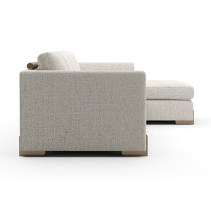   Beige Woven Chaise Lounge L | Oroa.com