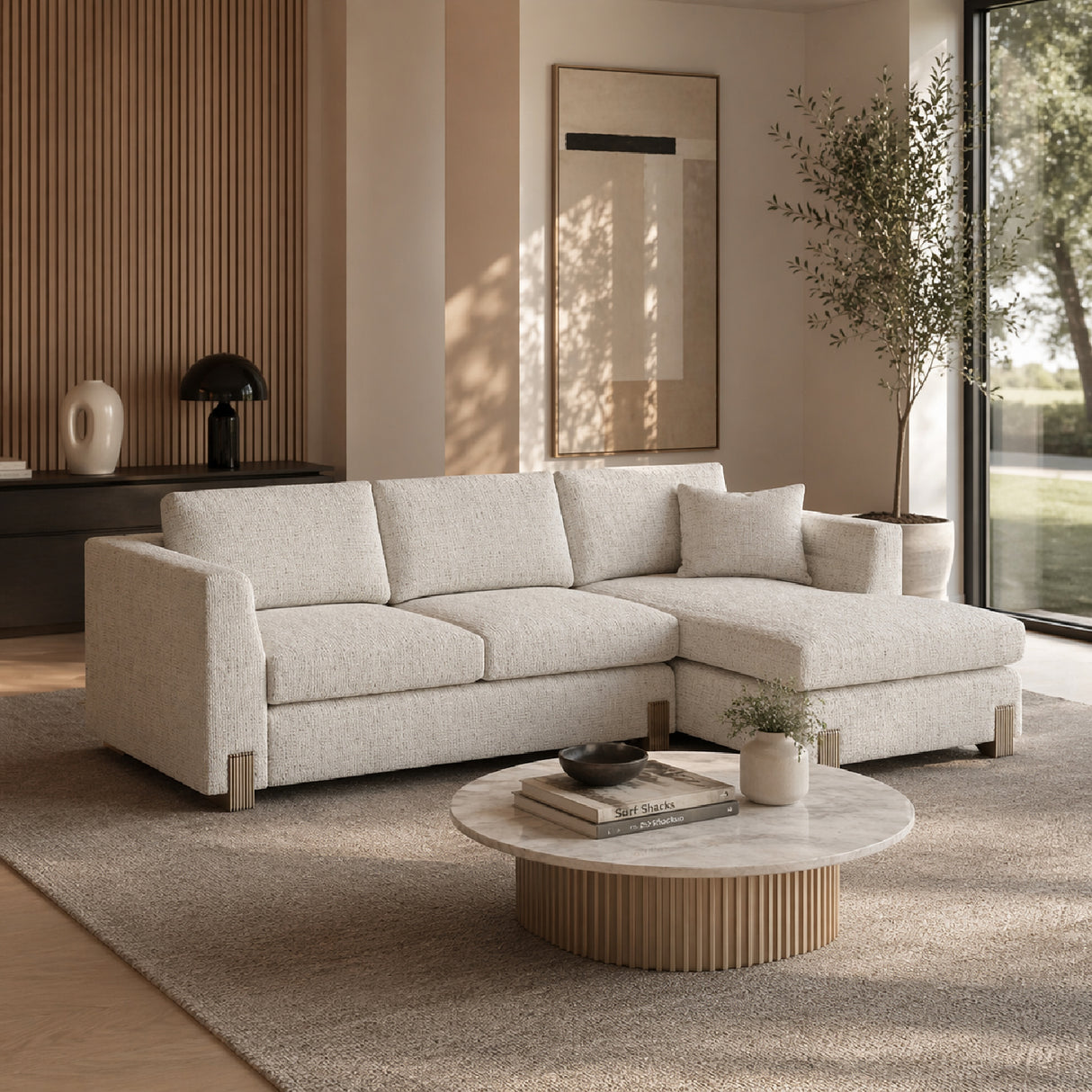   Beige Woven Chaise Lounge S | Oroa.com