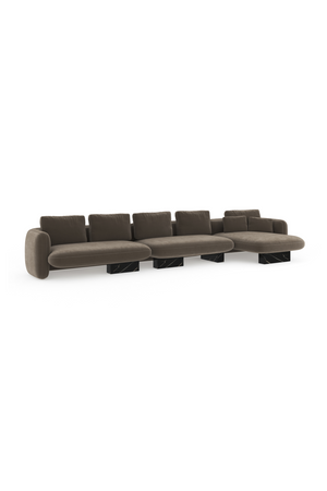   Linen Right Chaise Sectional Sofa L | Oroa.com