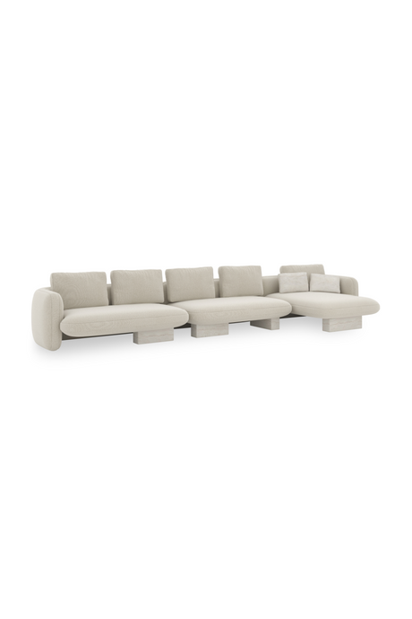   Linen Right Chaise Sectional Sofa L | Oroa.com