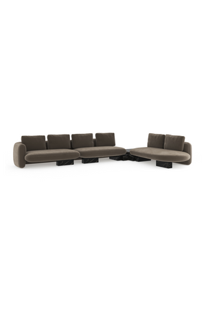   Bumper Linen Sectional Sofa L | Oroa.com