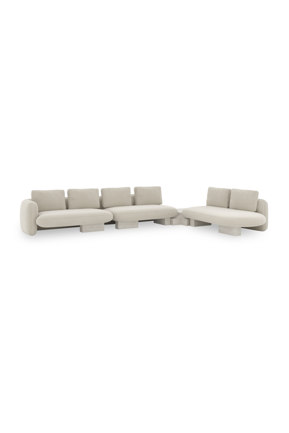   Bumper Linen Sectional Sofa L | Oroa.com