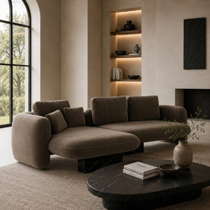   Linen Left Chaise Sectional Sofa S | Oroa.com