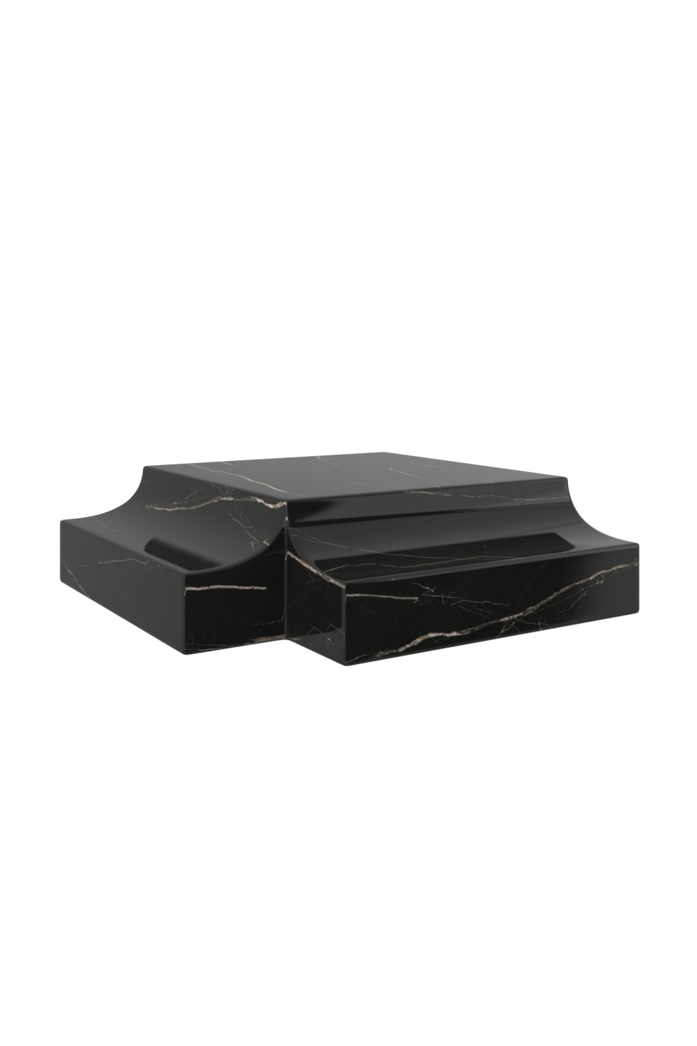   Black Marble Corner Wedge Base | Oroa.com