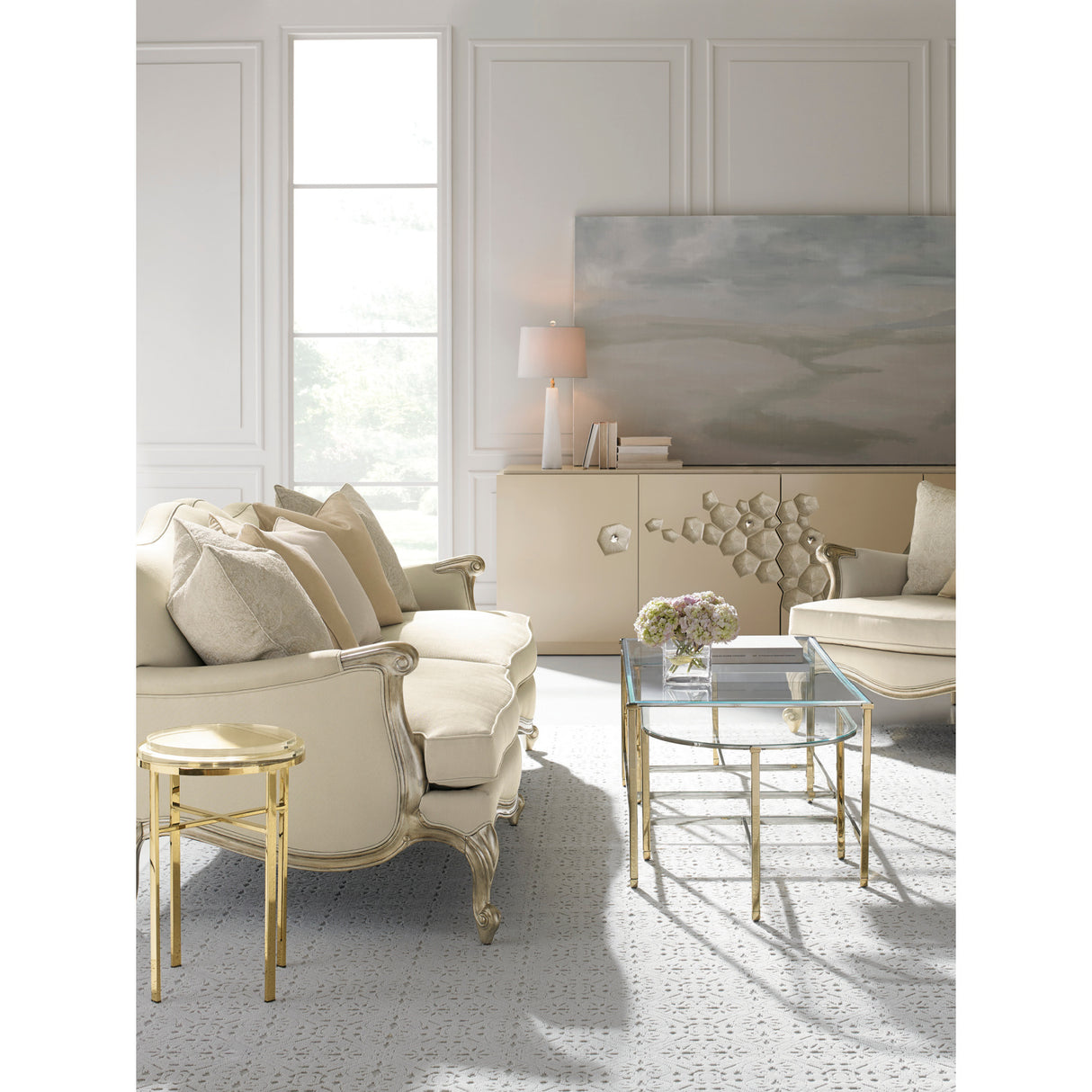   White French-Inspired Lounge Chair | Oroa.com