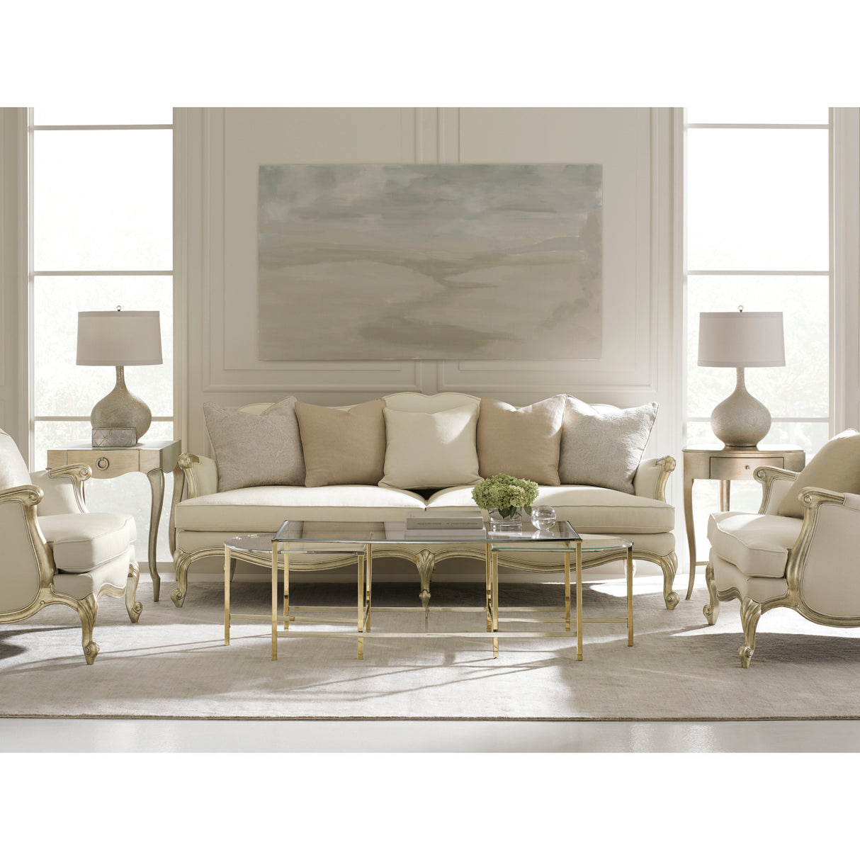   White French-Inspired Lounge Chair | Oroa.com