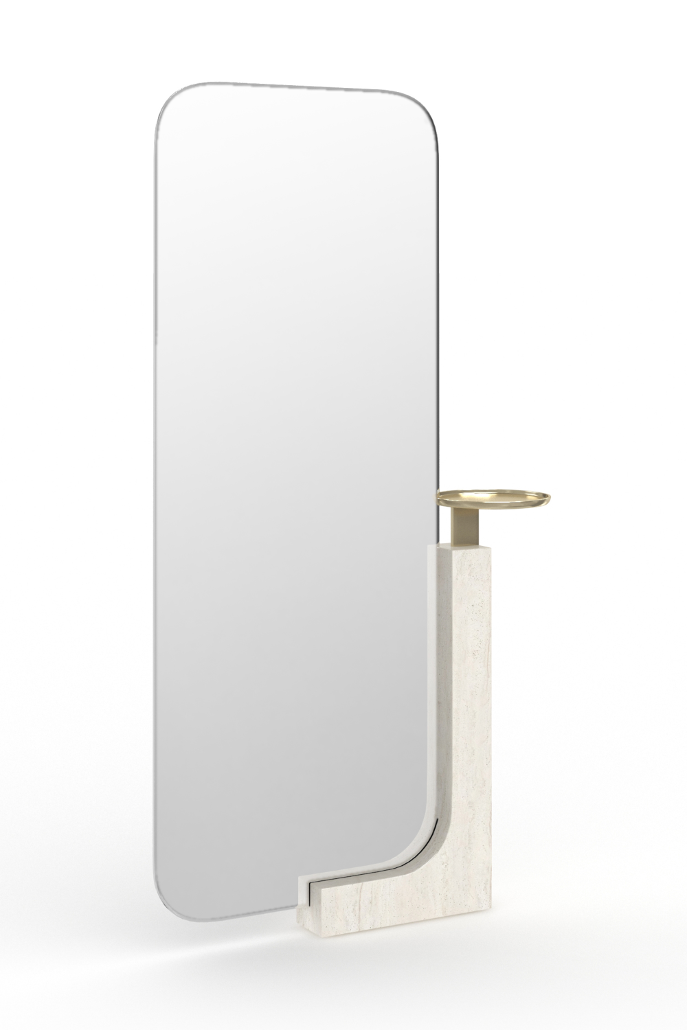   Travertine Stand Floor Mirror | Oroa.com