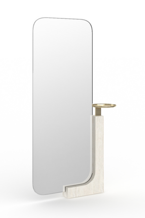   Travertine Stand Floor Mirror | Oroa.com