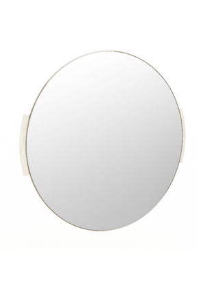   Travertine Accent Round Wall Mirror | Oroa.com