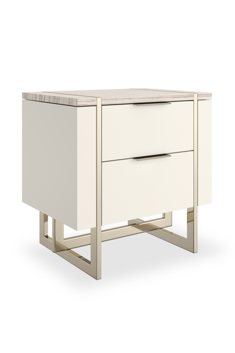   White 3-Drawer Nightstand | Oroa.com
