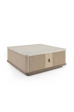   Reeded Oak 2-Door Cocktail Table | Oroa.com