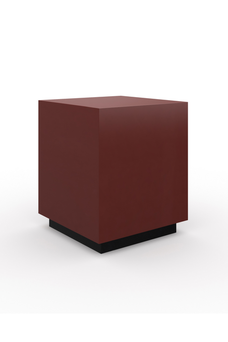   Red Gloss Square End Table | Oroa.com