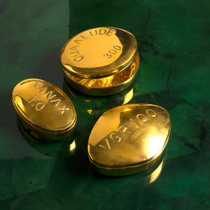   Polished Brass Hinged Pill Box | Oroa.com