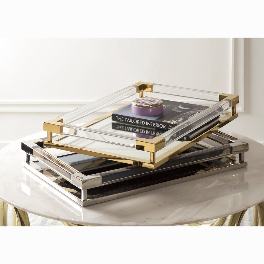   Clear Acrylic Rectangular Tray | Oroa.com