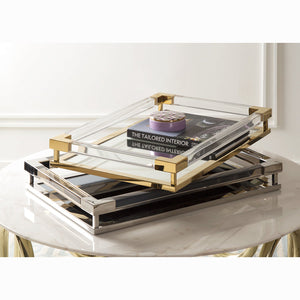   Clear Acrylic Rectangular Tray | Oroa.com