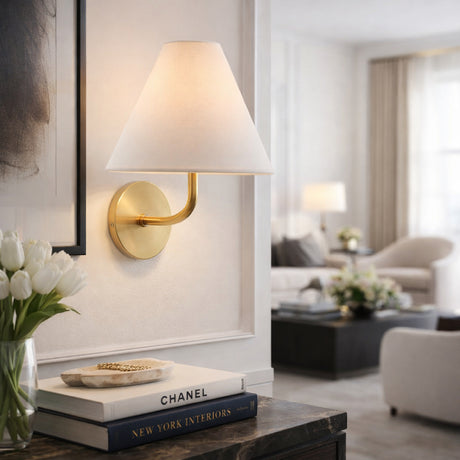   Modern European furniture - White Empire Linen Wall Lamp - www.oroa.com | Oroa.com
