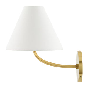   Modern European furniture - White Empire Linen Wall Lamp - www.oroa.com | Oroa.com