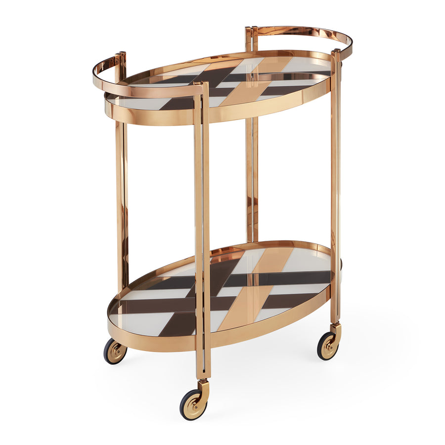  Polished Brass Bar Cart | Oroa.com
