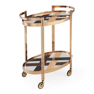   Polished Brass Bar Cart | Oroa.com