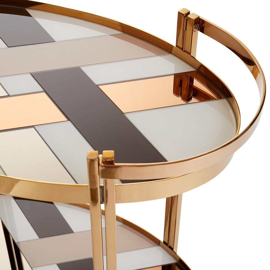   Polished Brass Bar Cart | Oroa.com