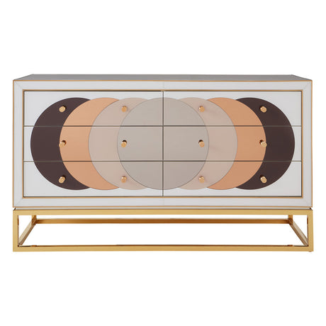   Mirrored Glass 6-Drawer Sideboard | Oroa.com