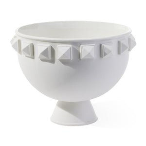   White Pocelain Pedestal Bowl L | Oroa.com