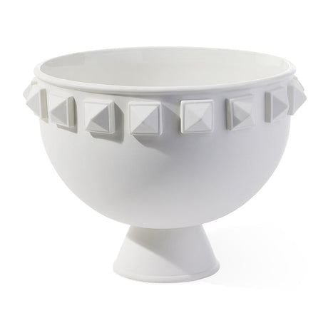   White Pocelain Pedestal Bowl L | Oroa.com