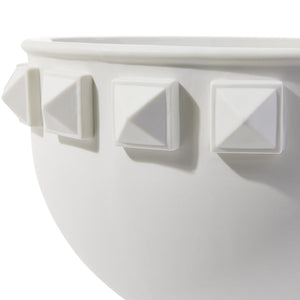   White Pocelain Pedestal Bowl L | Oroa.com
