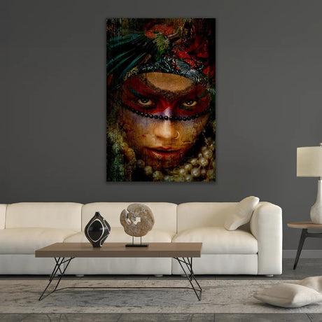   Ethnic Painted Face Photographic Art | Oroa.com
