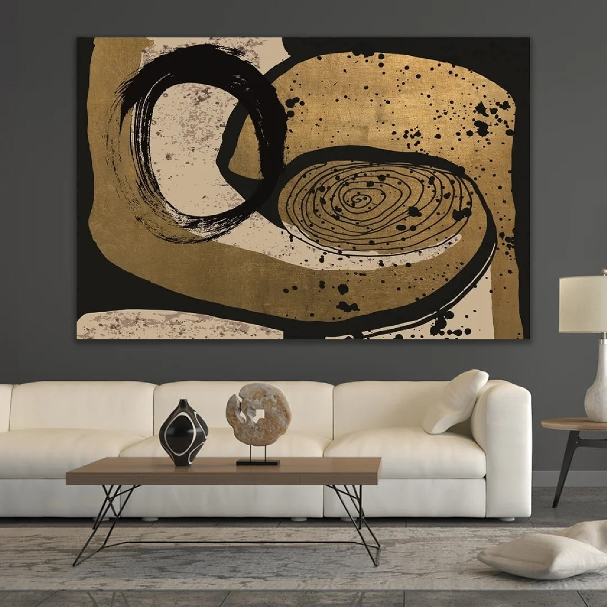   Brown & Black Abstract Art | Oroa.com