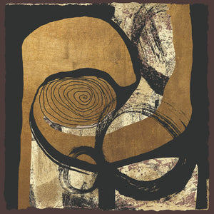   Gold Swirl Left Abstract Art | Oroa.com