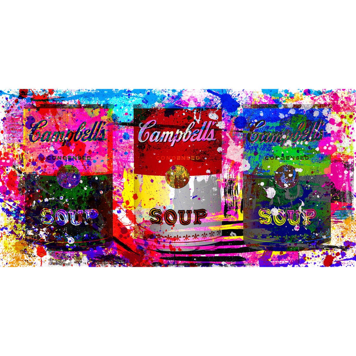   Multicolored Soup Cans Photographic Art | Oroa.com