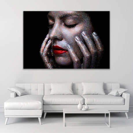   Glittering Woman Face Photographic Art | Oroa.com