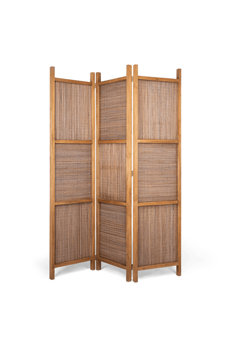   Teak Framed Coconut Leaf Divider | Oroa.com