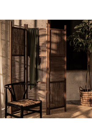   Teak Framed Coconut Leaf Divider | Oroa.com