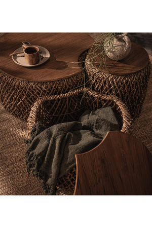   Round Abaca Coffee Table Set (3) | Oroa.com