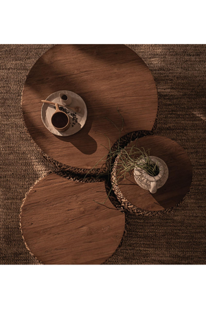   Round Abaca Coffee Table Set (3) | Oroa.com
