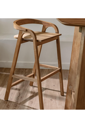   Teak Modern Bar Chair | Oroa.com