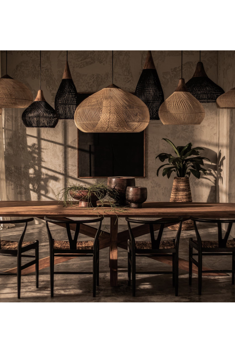   Braided Rattan Hanging Lamp | Oroa.com