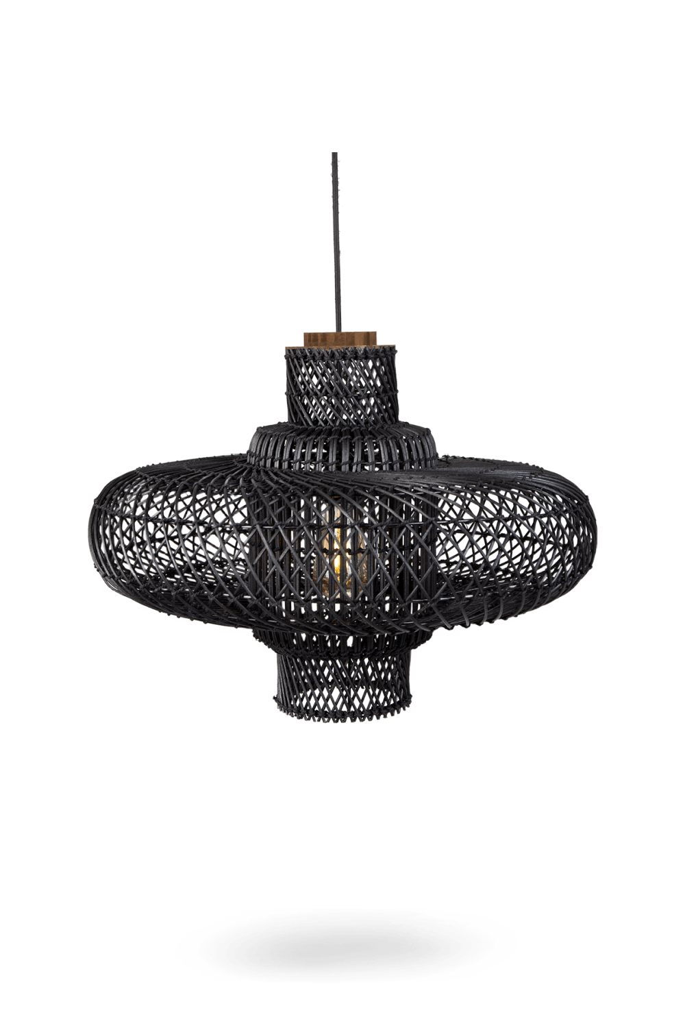   Black Rattan Modern Lampshade | Oroa.com