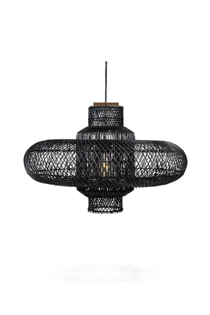   Black Rattan Modern Lampshade | Oroa.com