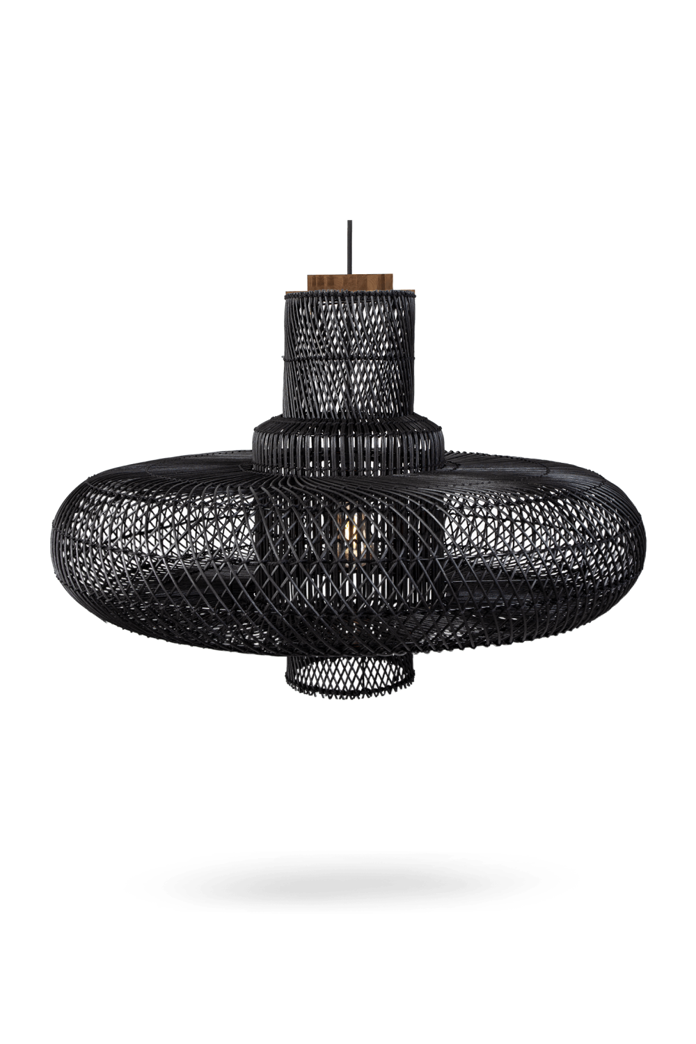   Black Rattan Modern Lampshade | Oroa.com