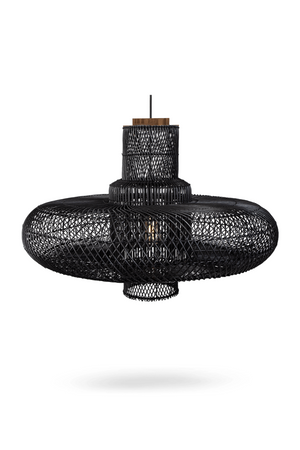   Black Rattan Modern Lampshade | Oroa.com