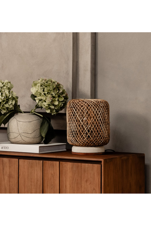   Rattan Cylindrical Table Lamp | Oroa.com