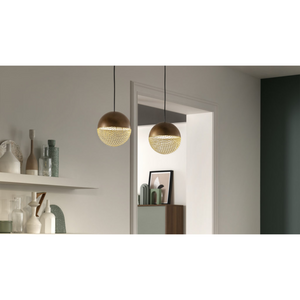   Round Metal Mesh Dual Pendant Lamp | Oroa.com