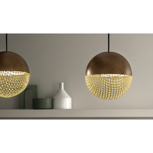   Round Metal Mesh Dual Pendant Lamp | Oroa.com