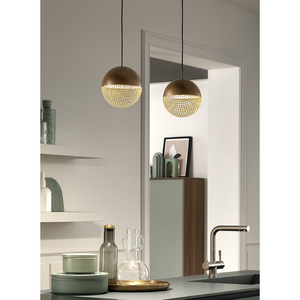   Round Metal Mesh Dual Pendant Lamp | Oroa.com